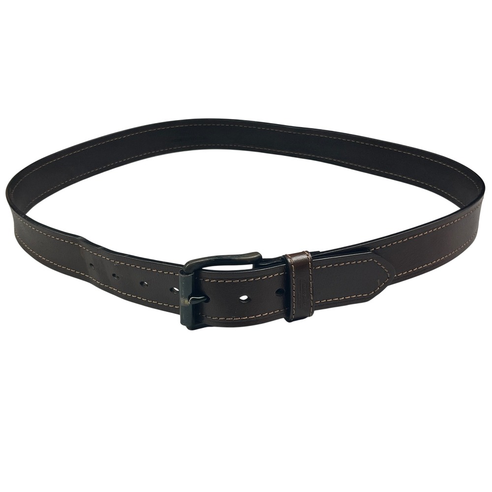 Dickies Mens Brown Leather Belt Single Prong Buckle Size 40 Business Casual